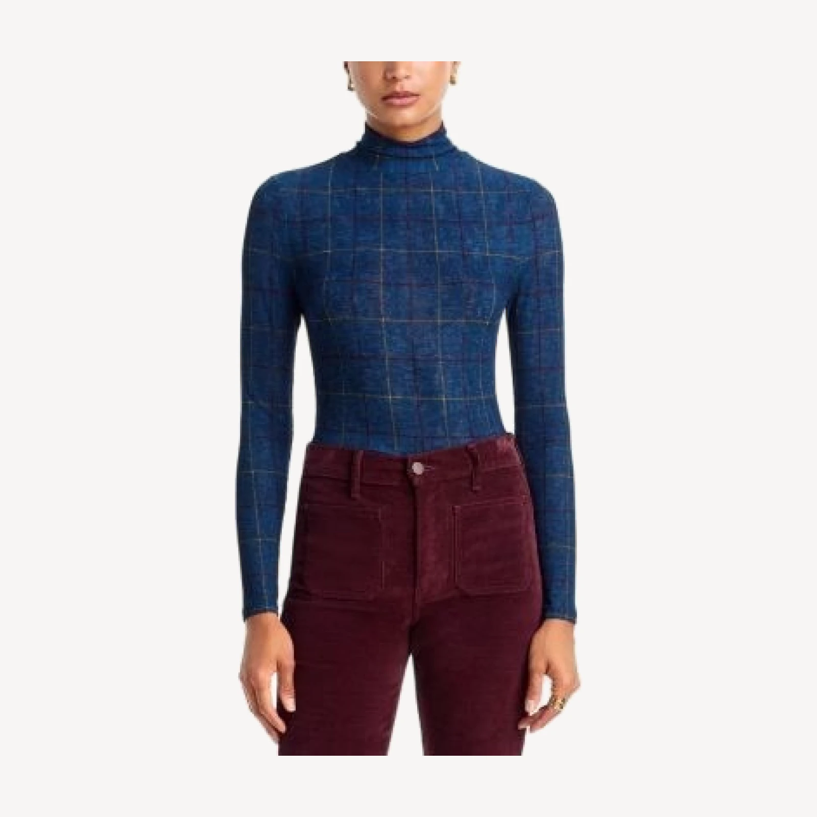 Veronica Beard Wyeth Stretch Jersey Turtleneck Top