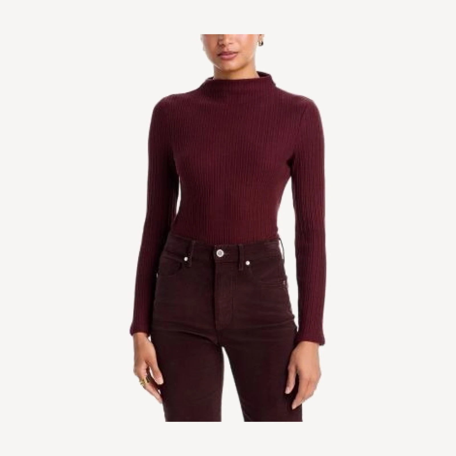 Veronica Beard Nadja Mock Neck Top