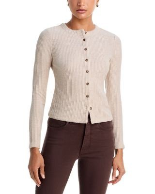Veronica Beard Lira Picot Trim Crewneck Cardigan