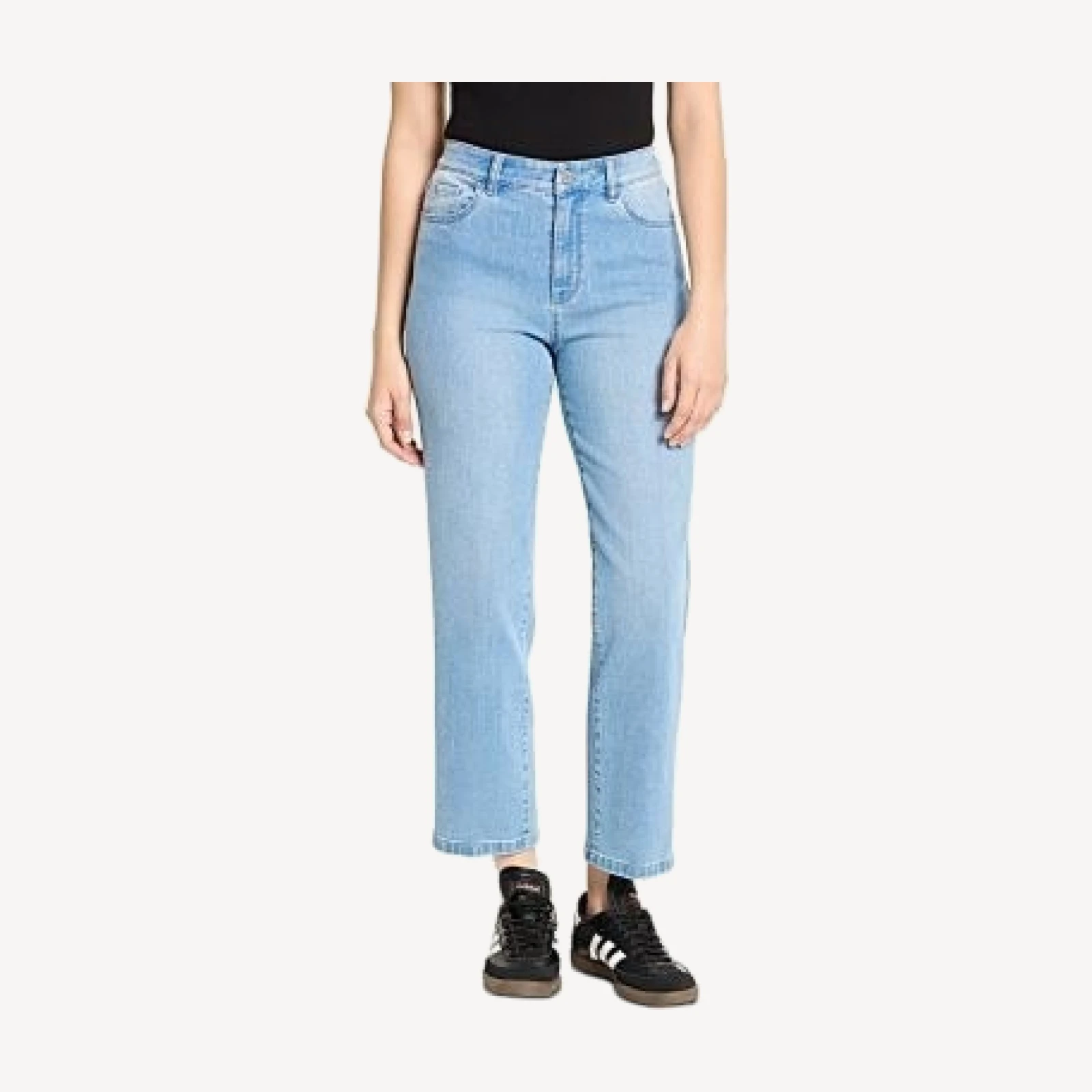 Nic+Zoe High Rise Straight Leg Jeans in Silverstone