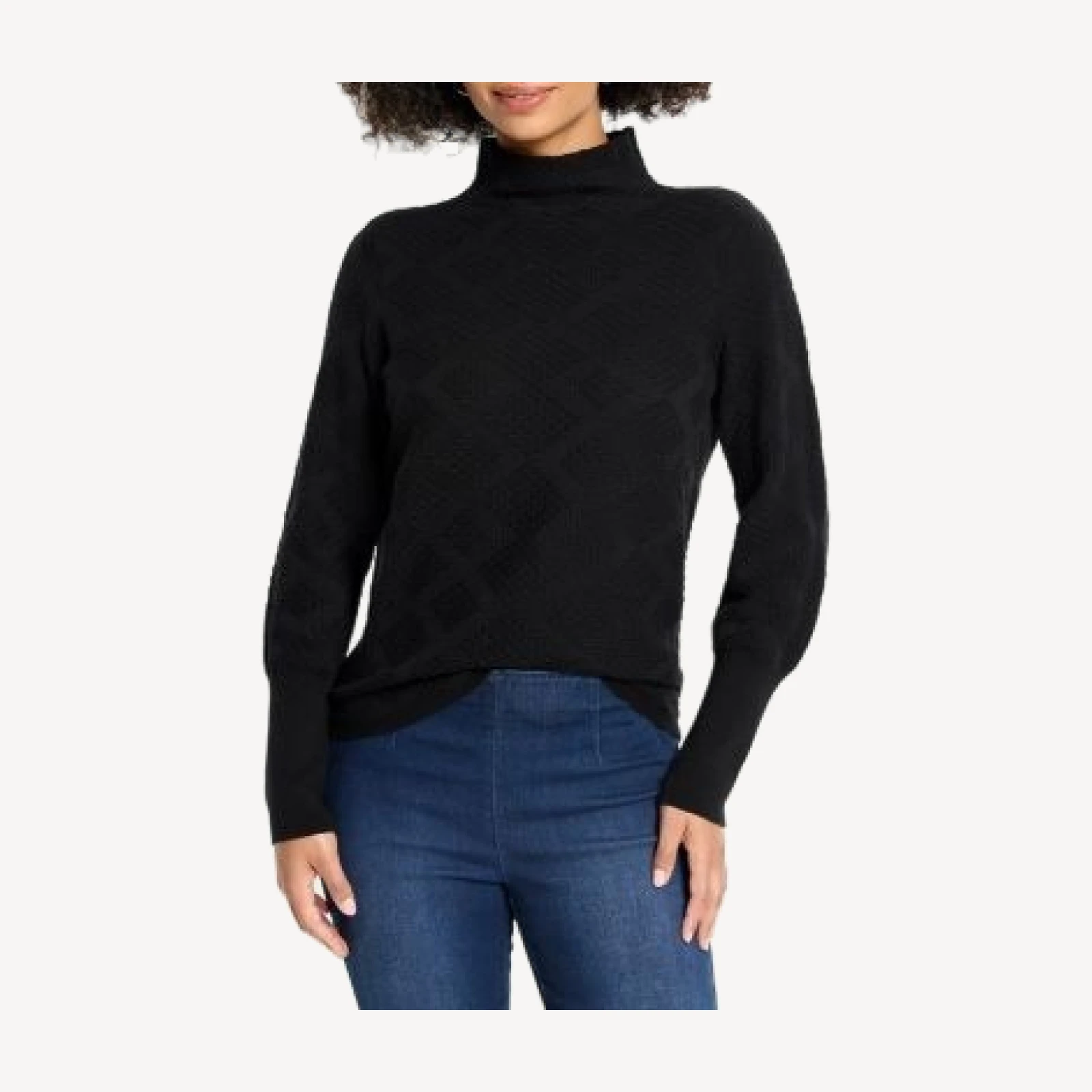 Nic+Zoe Textured Diamonds Sweater