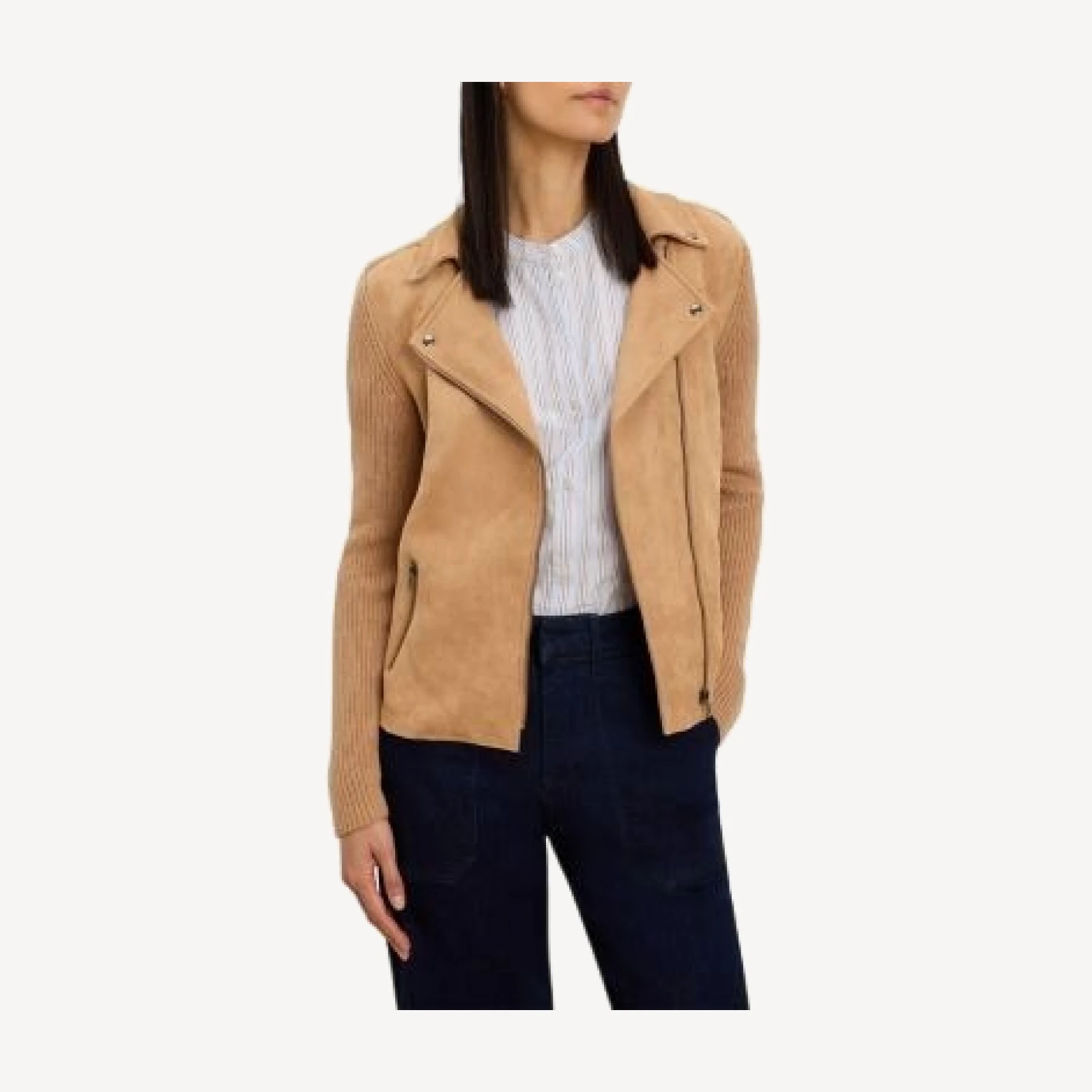 Nic+Zoe Mixed Media Moto Jacket