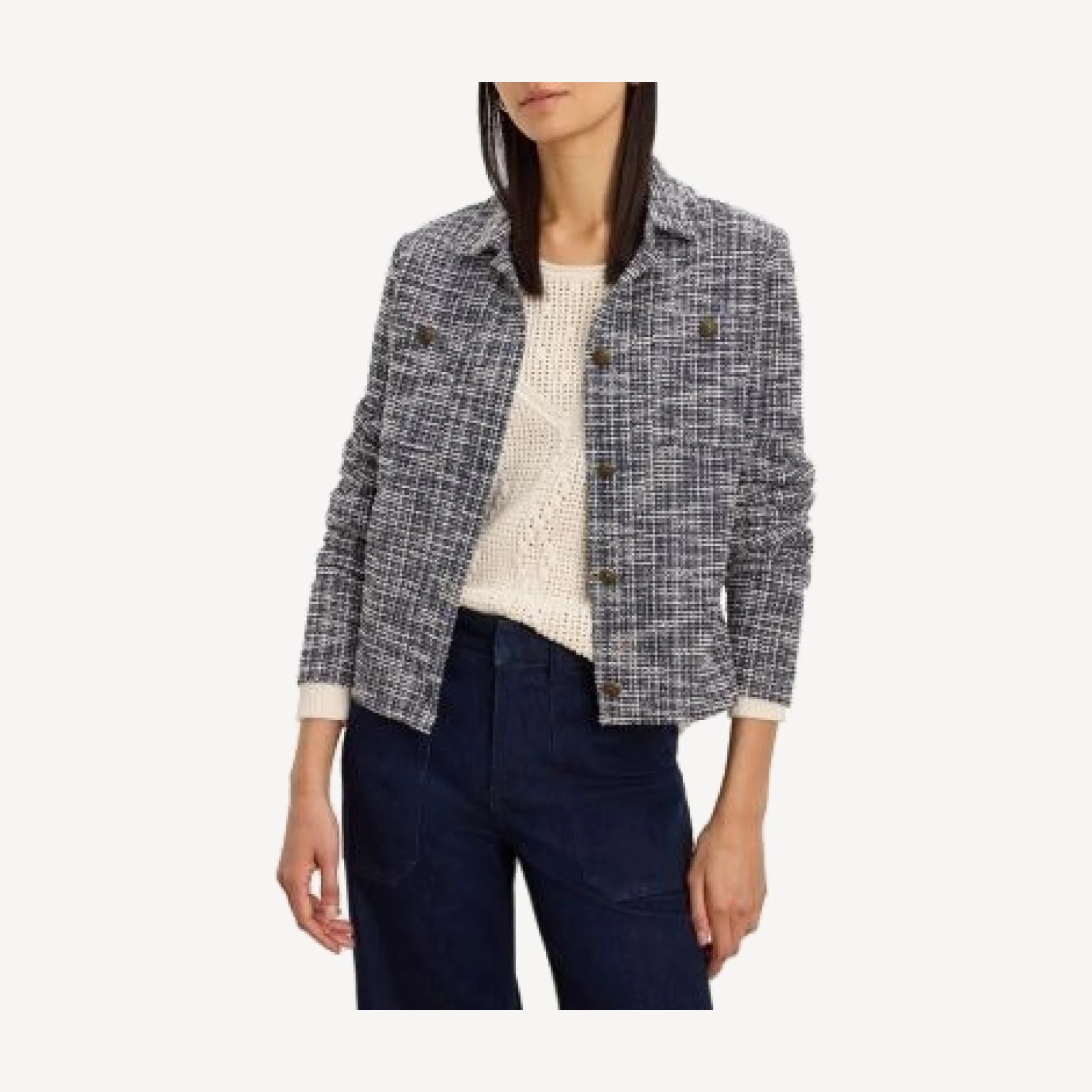 Nic+Zoe Nightfall Crop Knit Jacket