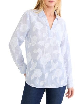Nic+Zoe Floral Jacquard Top