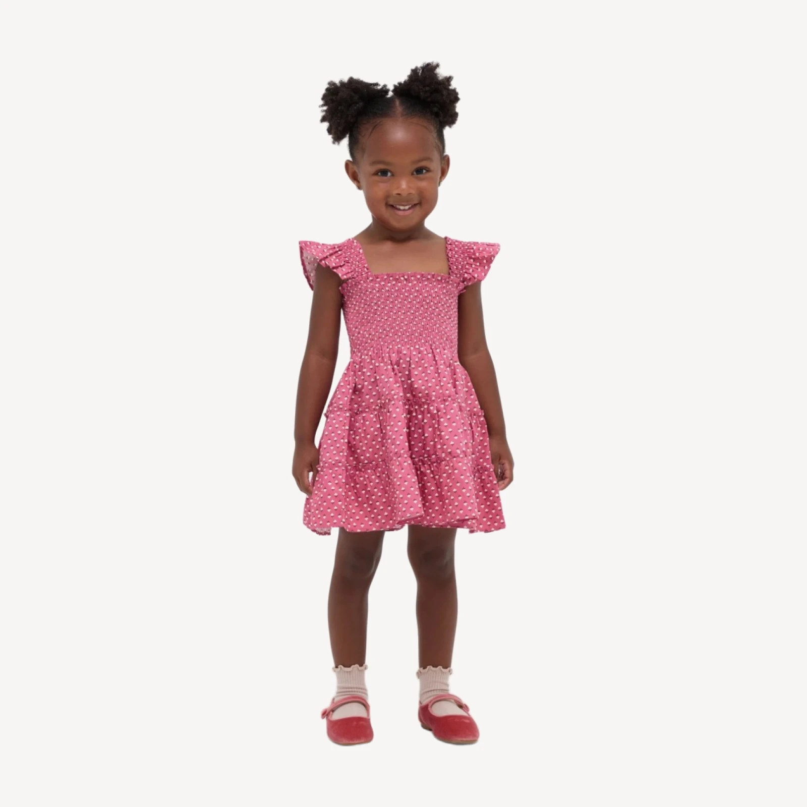 The Tiny Ellie Nap Dress - Poppy Half Drop Rose