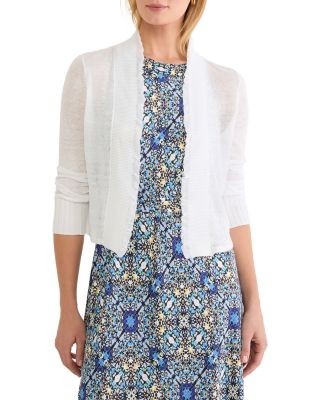 Nic+Zoe Ruffle Feather Knit Cardigan