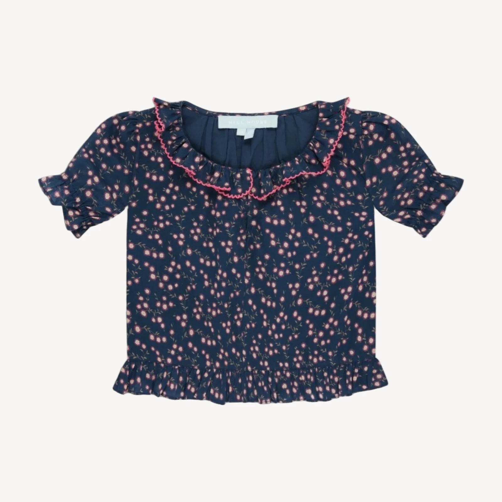 The Baby Denver Top - Daisy Ditsy Toss Navy