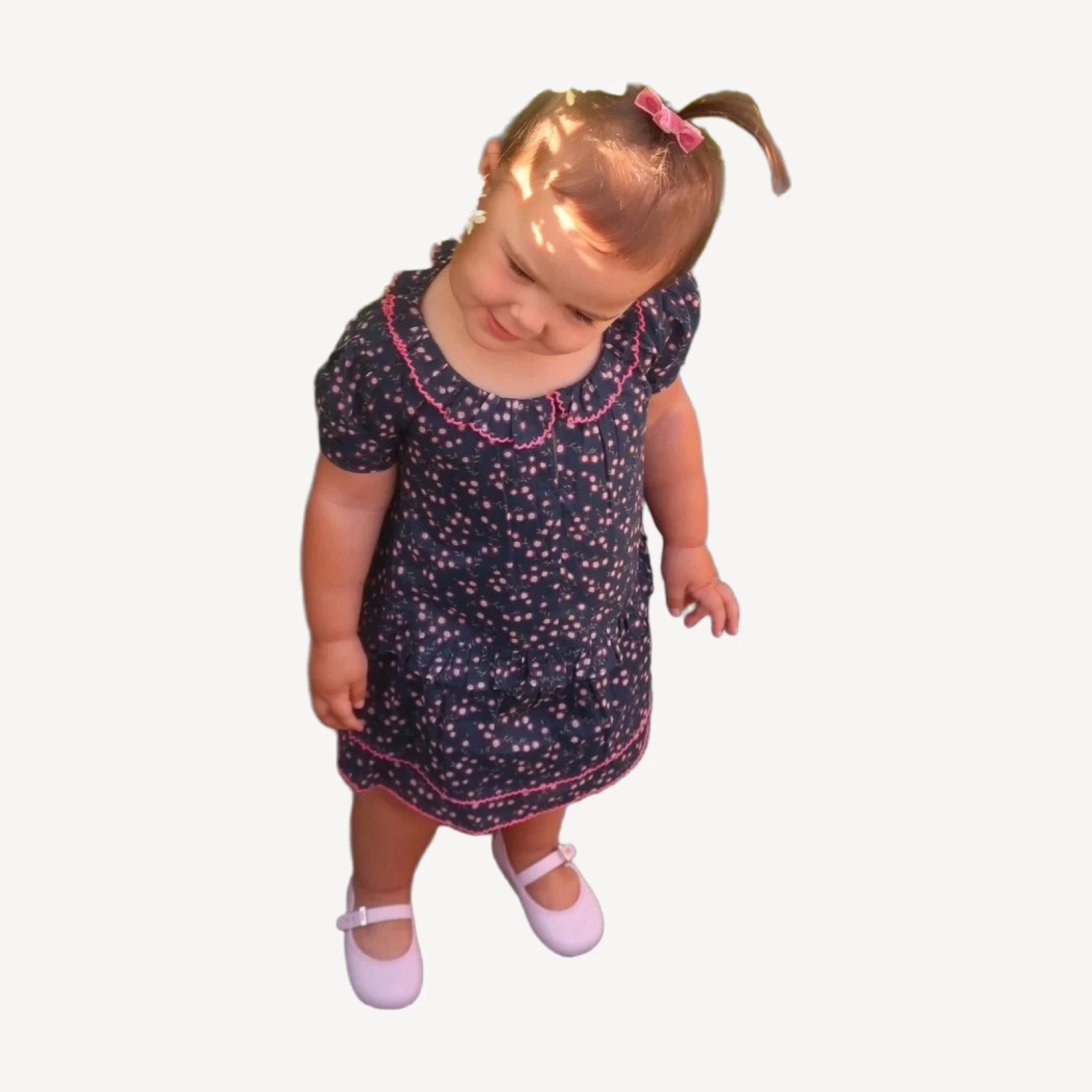 The Tiny Denver Top - Daisy Ditsy Toss Navy