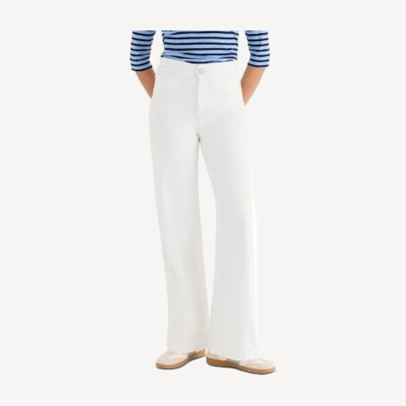 Nic+Zoe Vantage High Rise Wide Leg Jeans in Paper White