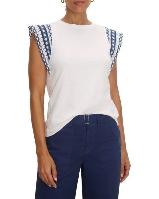 Nic+Zoe Knit Trim Top