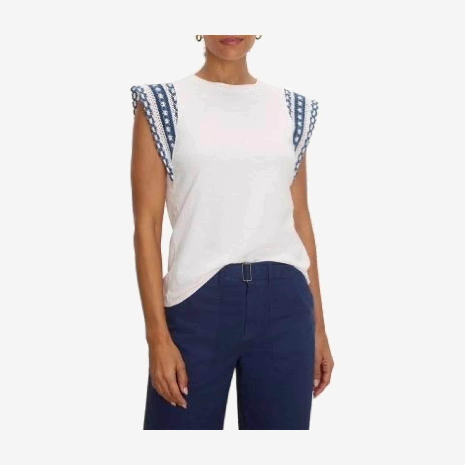 Nic+Zoe Knit Trim Top