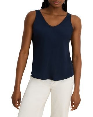 Nic+Zoe Day Gloss Lace Trim Tank