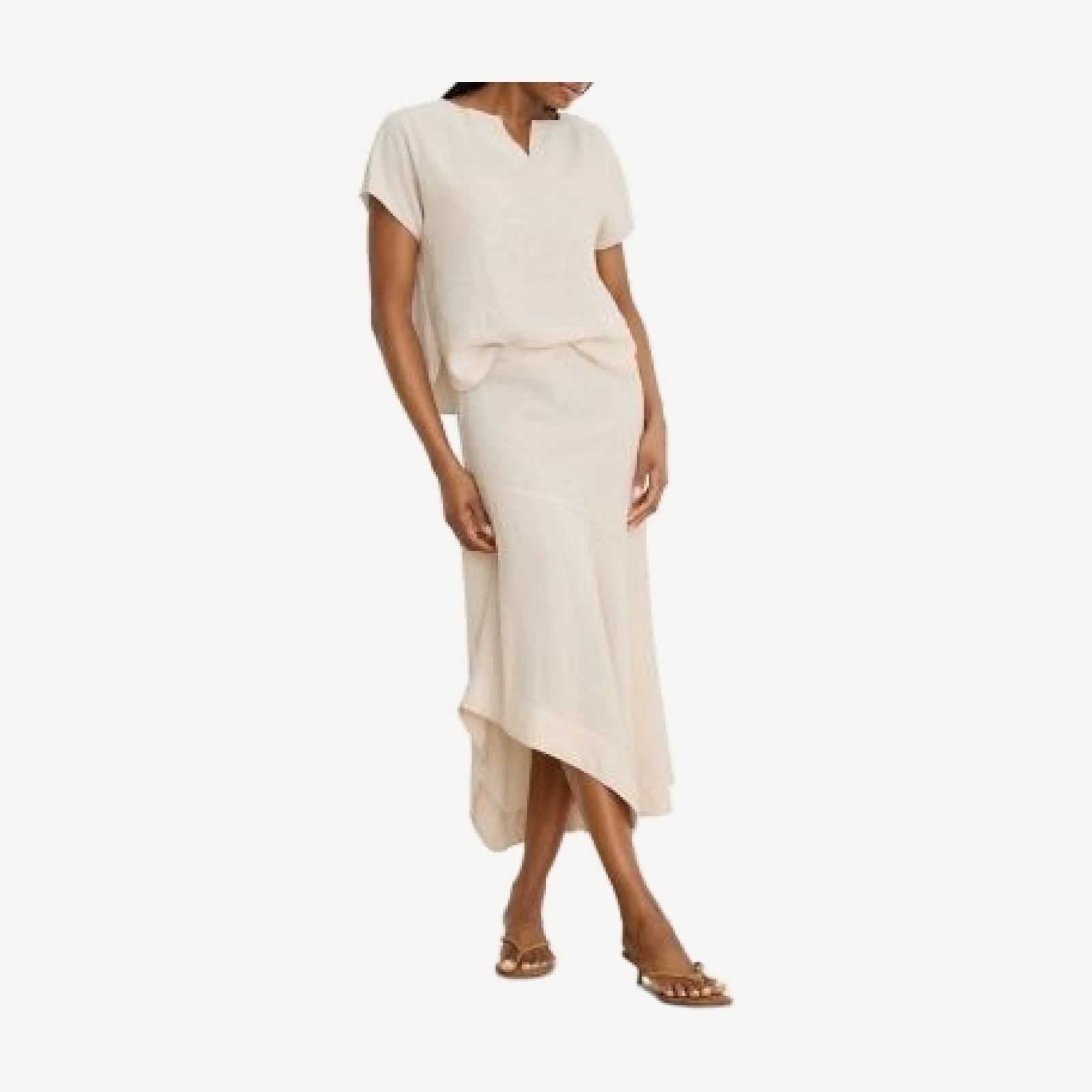 Nic+Zoe Long Engagement Rumba Linen Blend Skirt