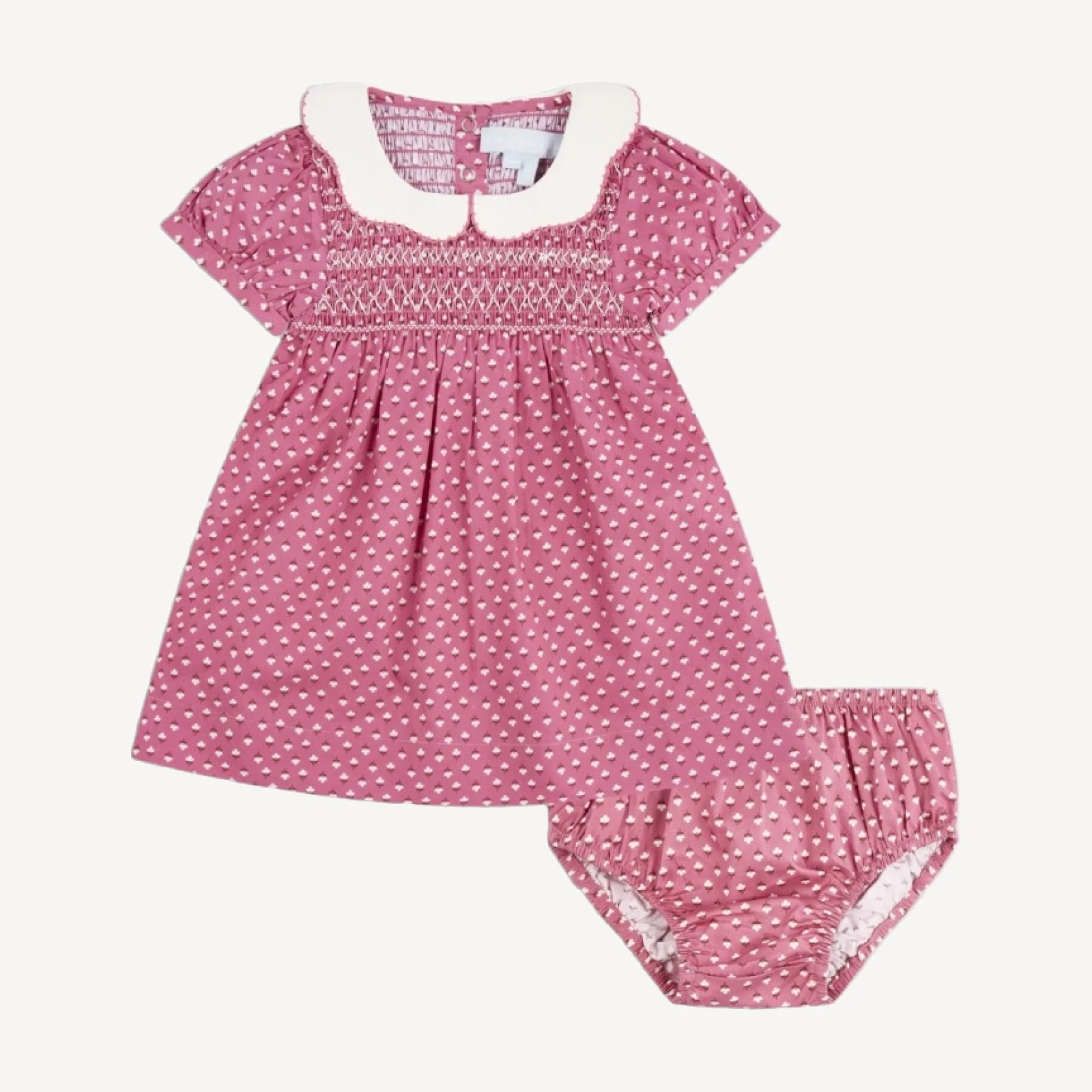 The Baby Mina Nap Dress - Poppy Half Drop Rose