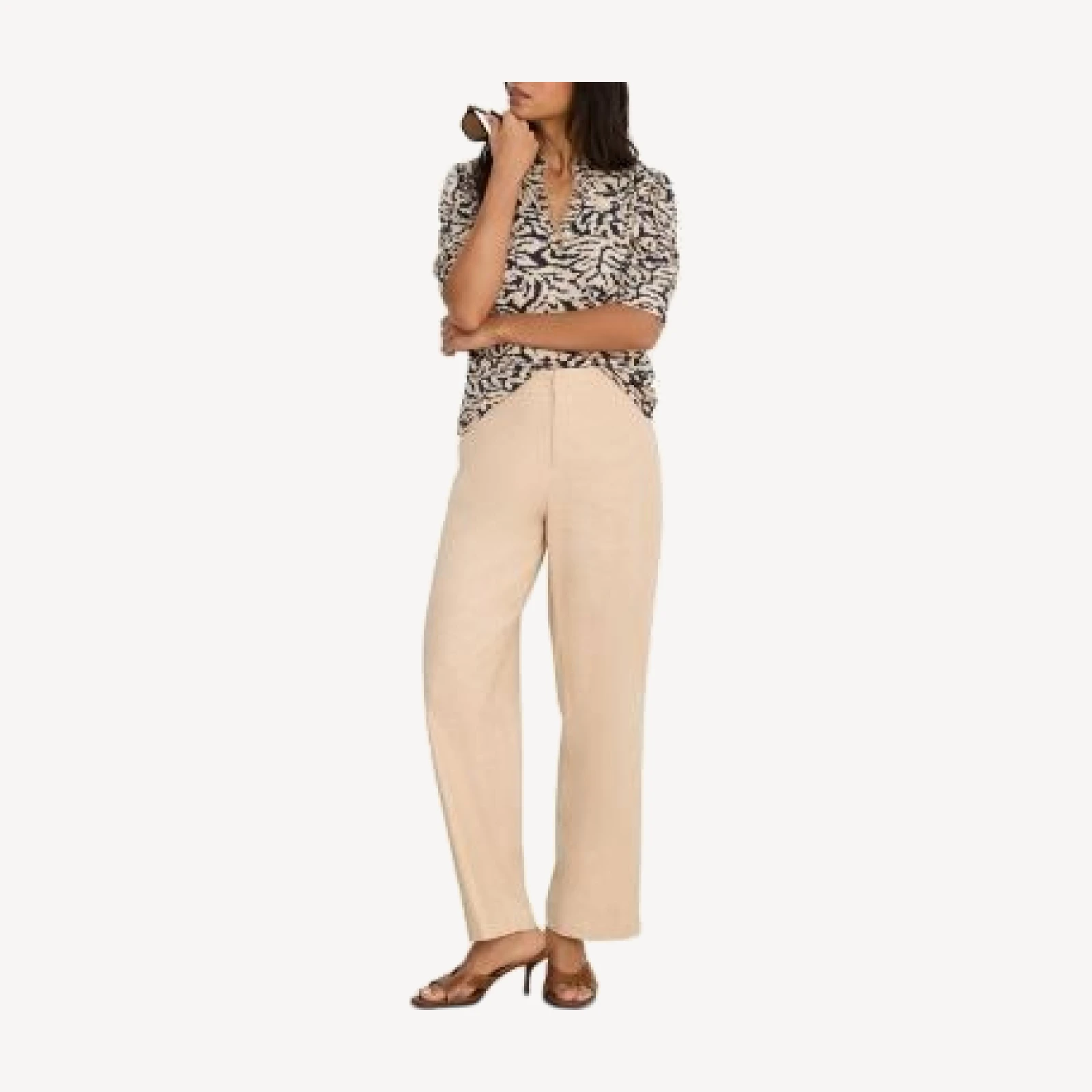 Nic+Zoe Lenox Wide Leg Linen Stretch Pants