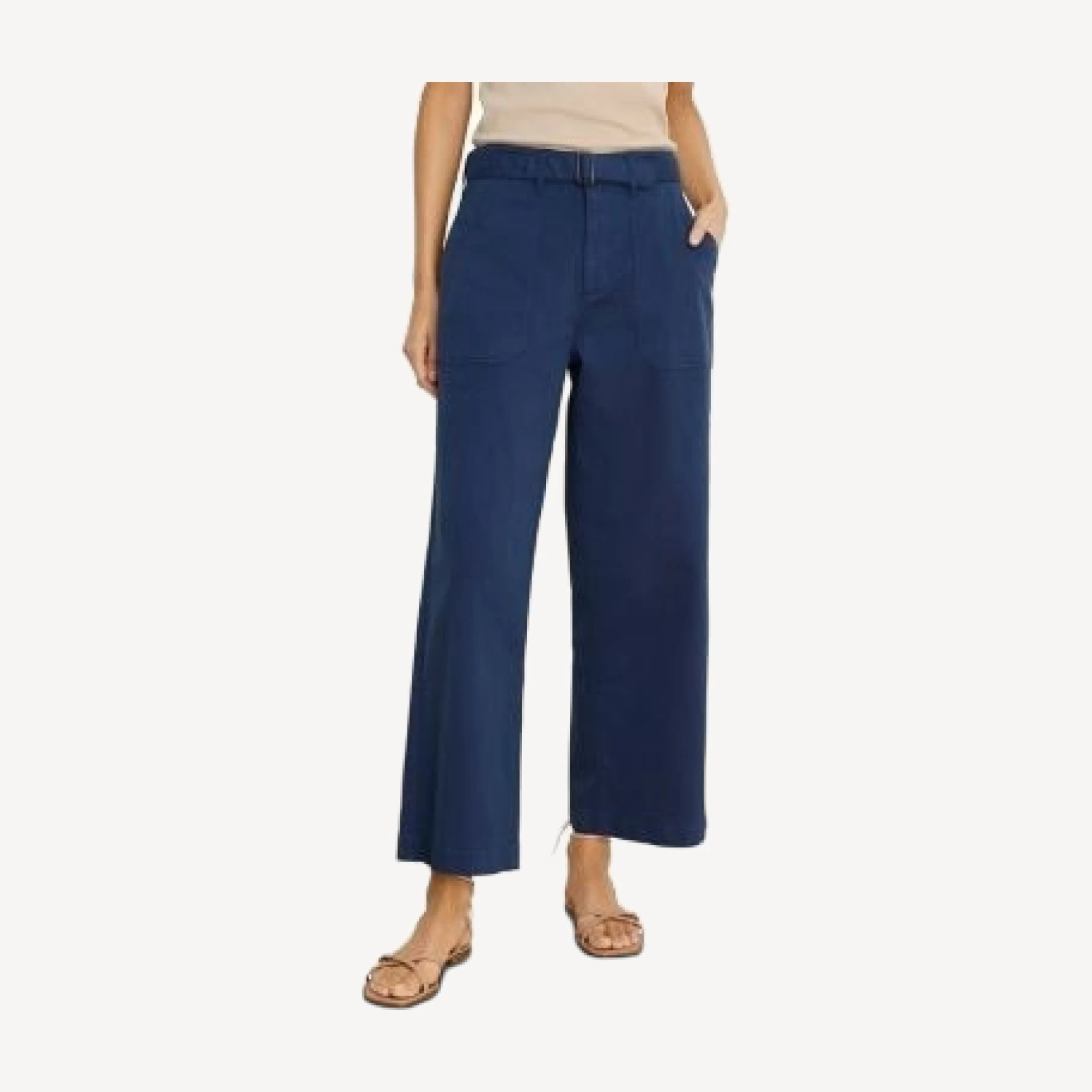 Nic+Zoe Highland Soft Stretch Wide Leg Belted Ankle Pants