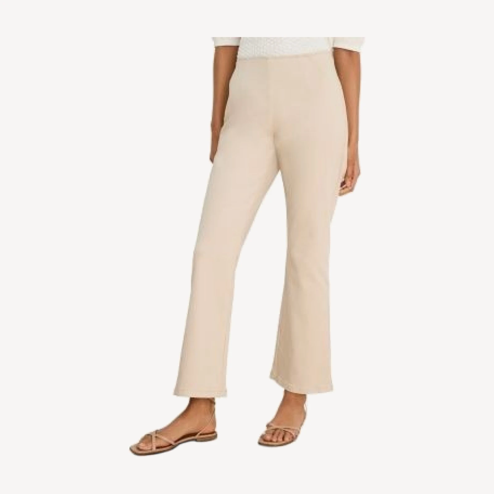 Nic+Zoe Berkeley High Rise Ankle Bootcut Jeans in Macadamia