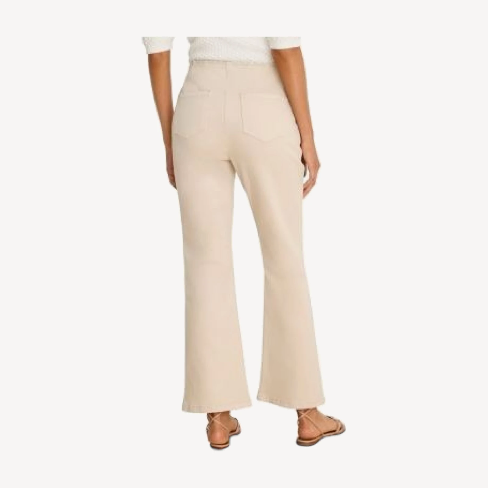 Nic+Zoe Berkeley High Rise Ankle Bootcut Jeans in Macadamia