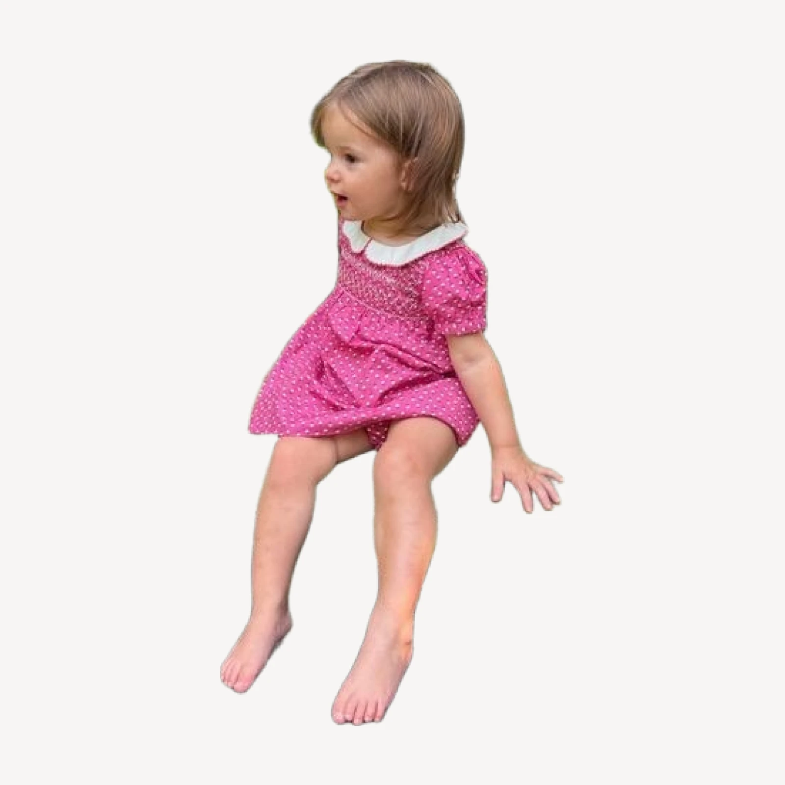 The Tiny Mina Nap Dress - Poppy Half Drop Rose