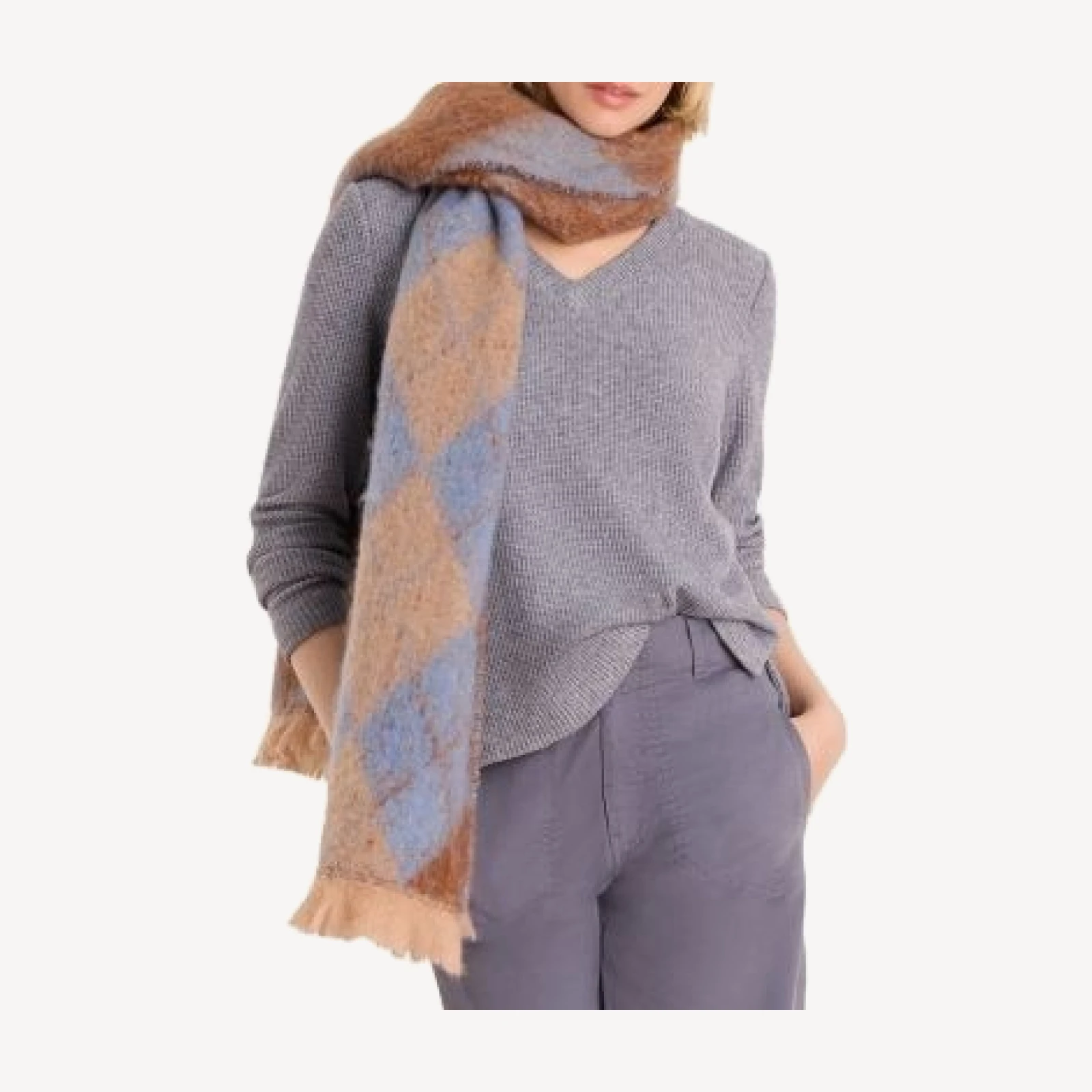 Nic+Zoe V Neck Soft Waffle Thermal Top