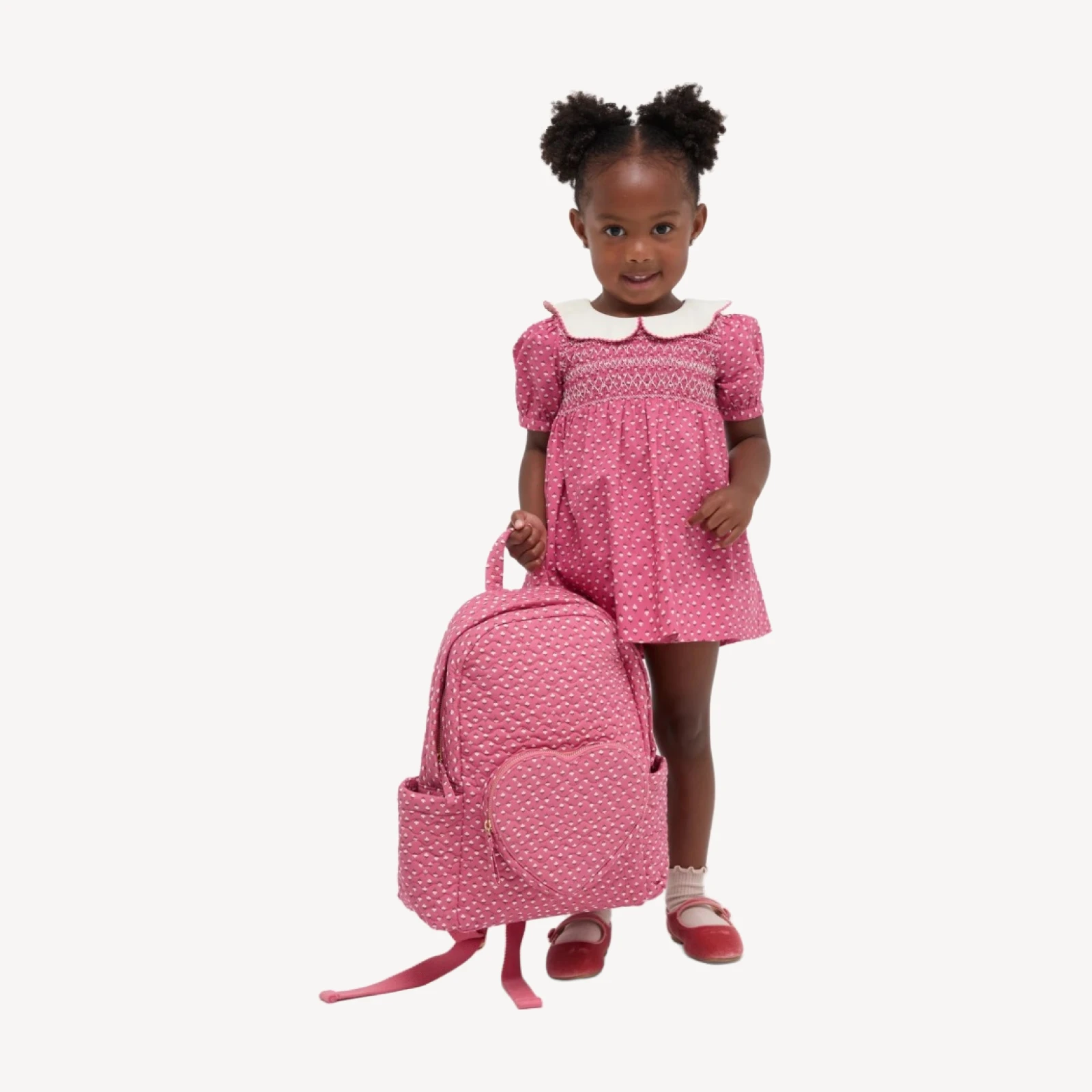 The Quilted Backpack - Poppy Half Drop Rose