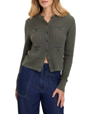 Nic+Zoe Pointelle Knit Pocketed Cardigan