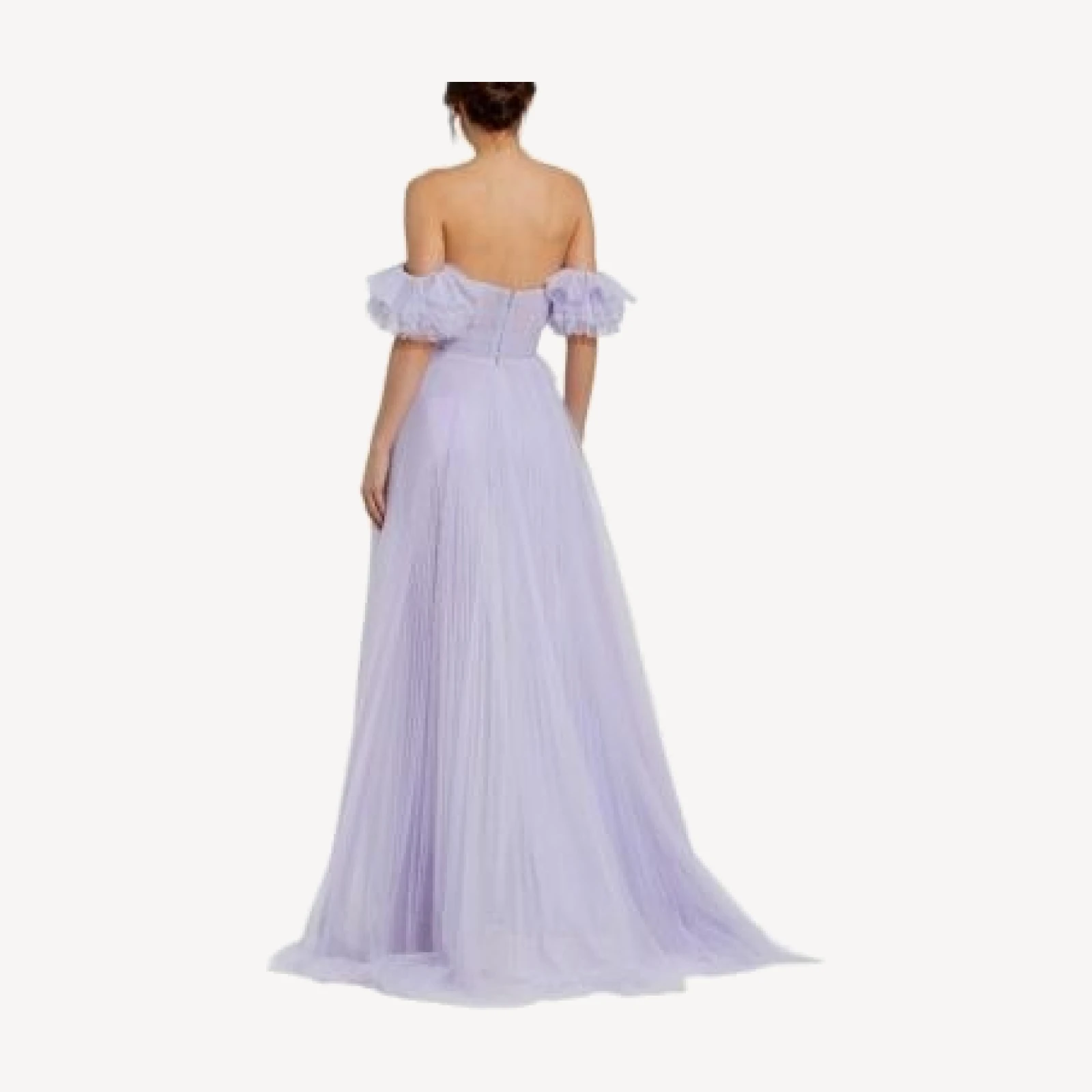 Mac Duggal Off The Shoulder Tulle A Line Gown