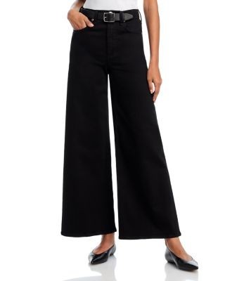 rag & bone Flexi Sofie High Rise Wide Leg Jeans in Black