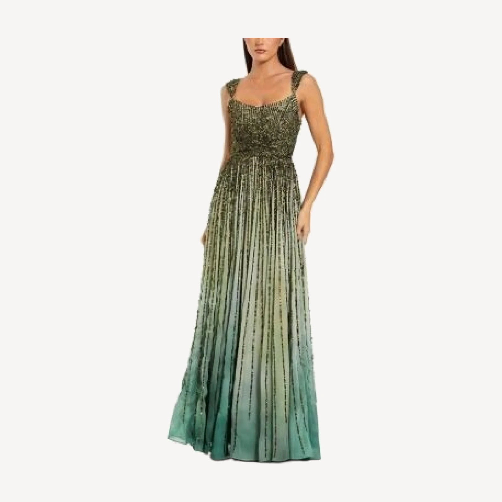 Mac Duggal Ombre Mesh Full Length A-Line Gown
