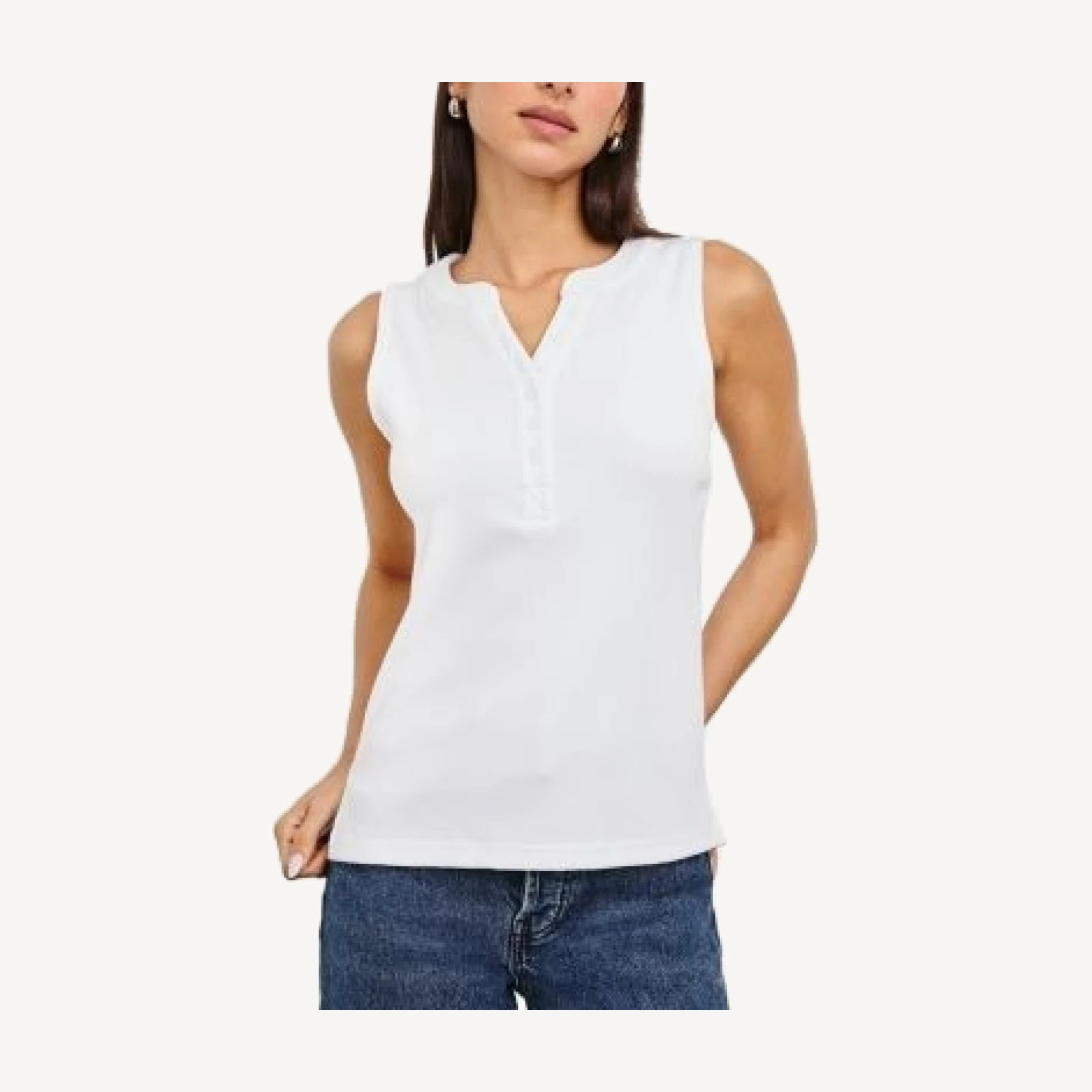 Rails Mayla Sleeveless Henley Top