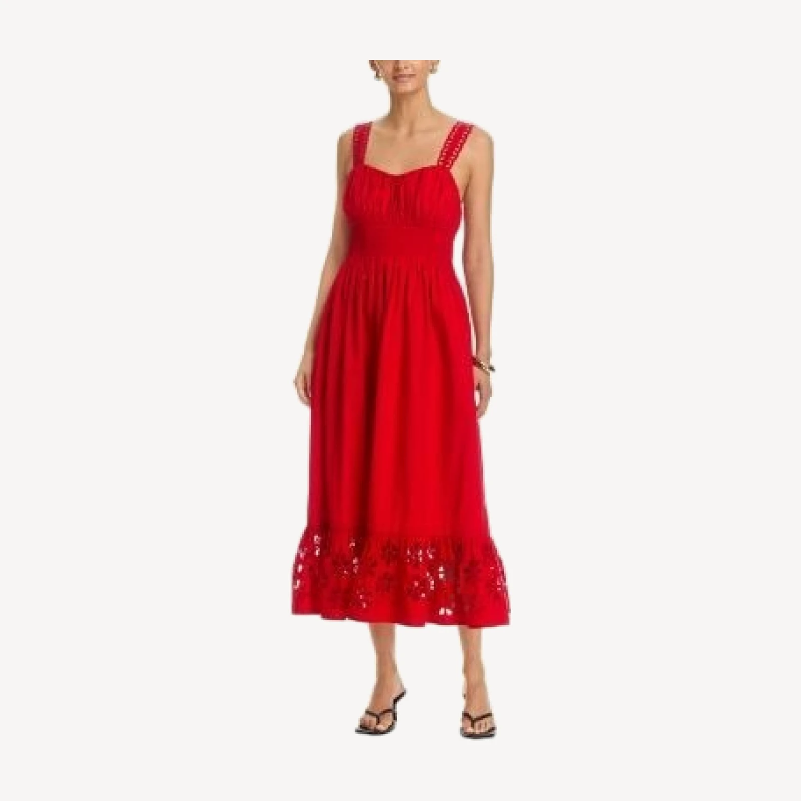 Rails Moira Eyelet Trim Midi Dress