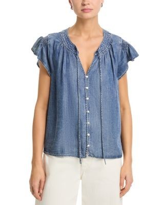 Rails Aviva Flutter Sleeve Blouse
