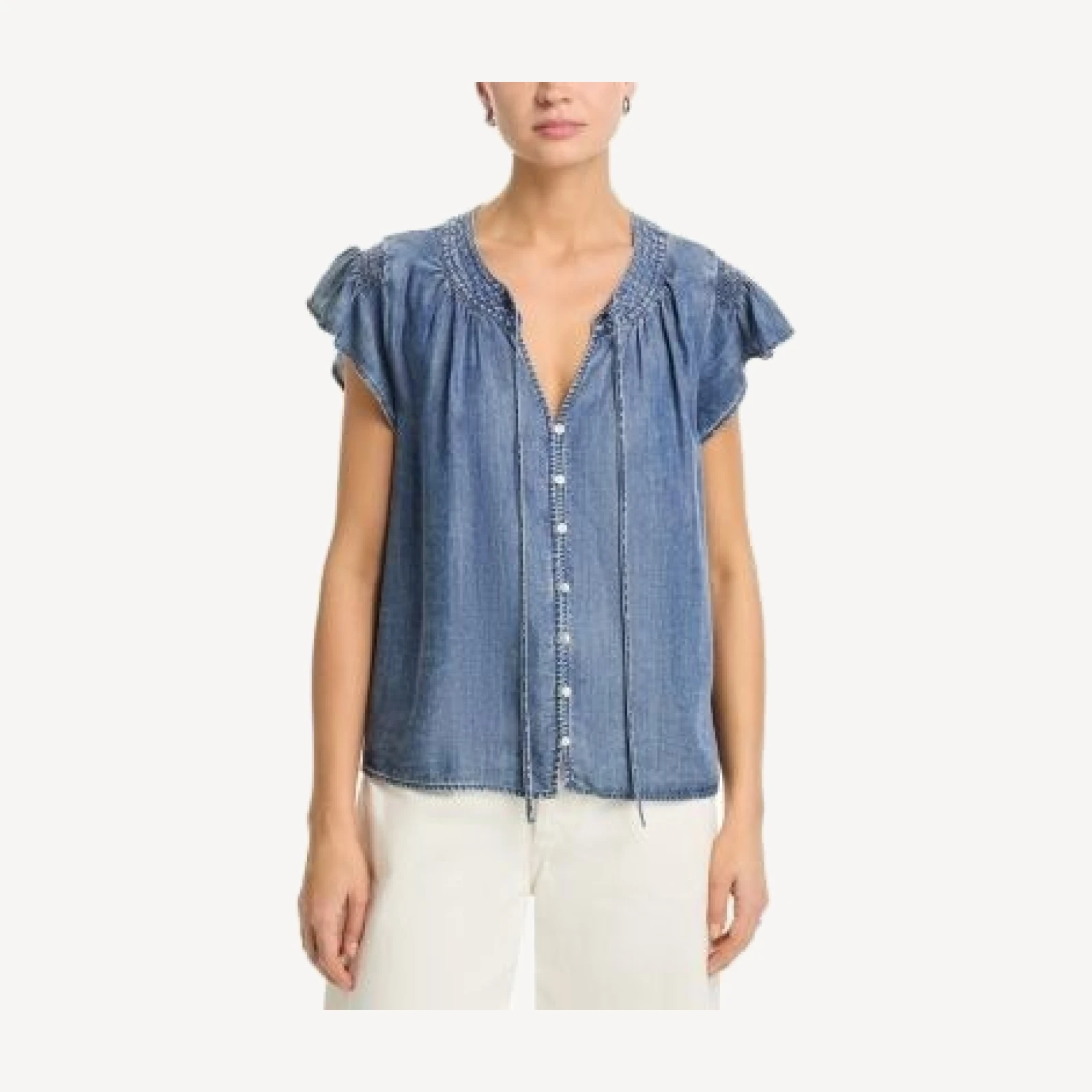 Rails Aviva Flutter Sleeve Blouse