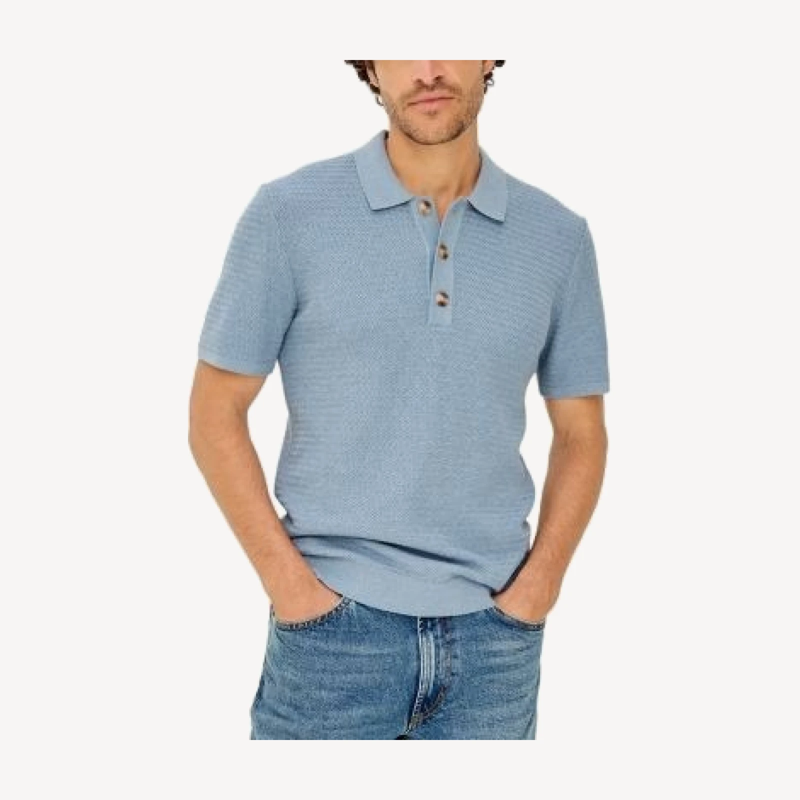Rails Nathan Relaxed Fit Knit Polo Shirt