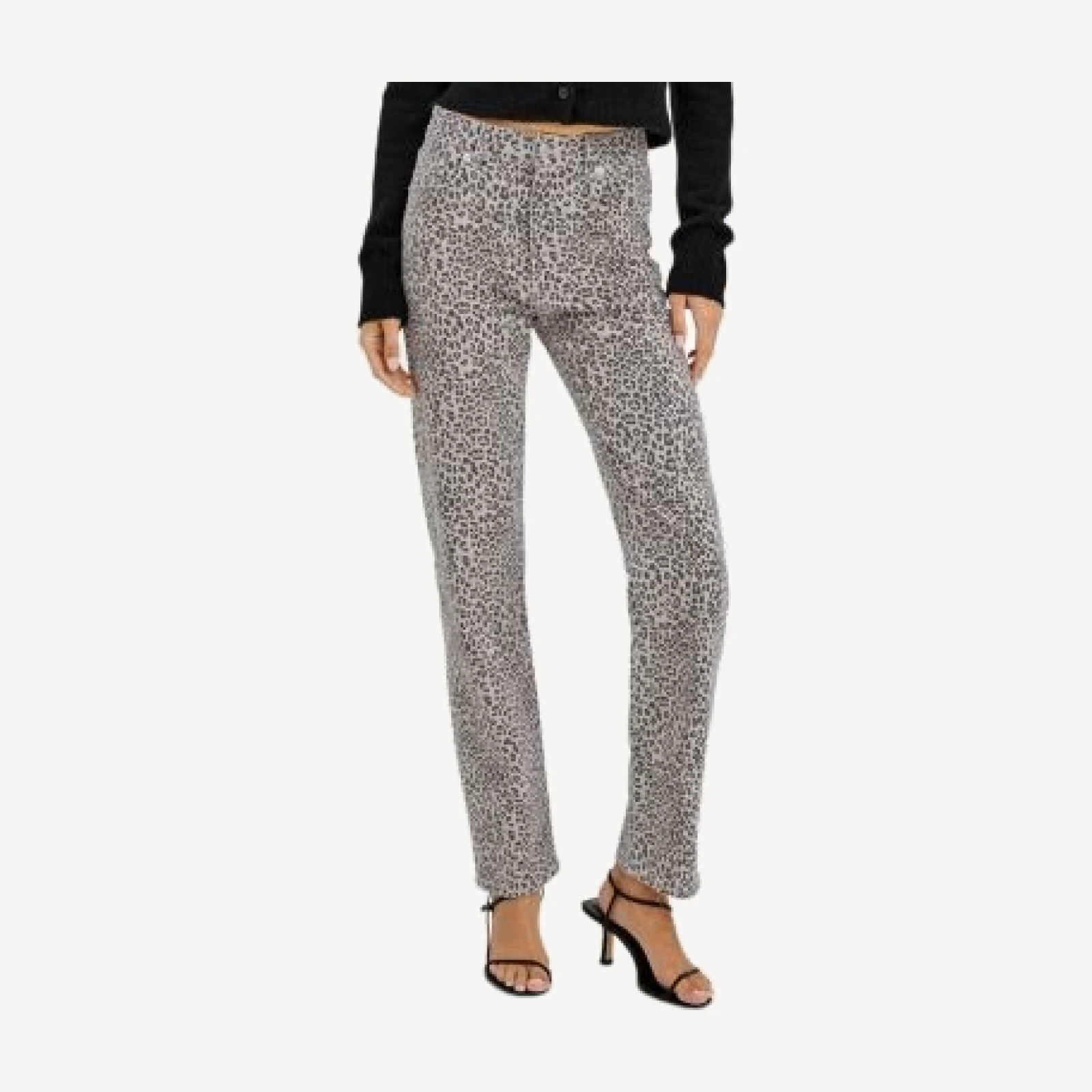 Rails Topanga High Rise Straight Jeans in Ecru Cheetah