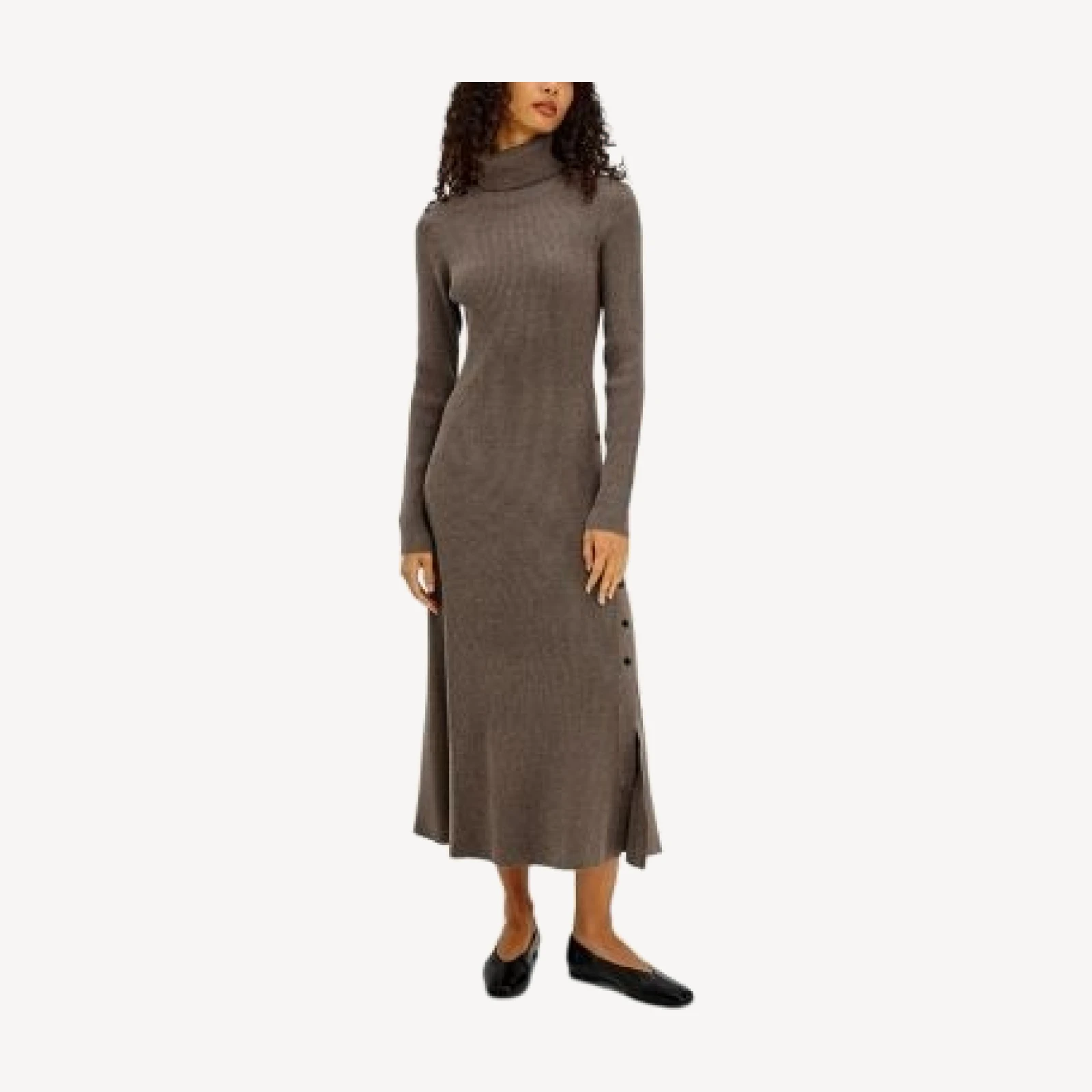 Rails Kat Button Trim Ribbed Knit Dress