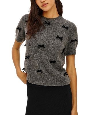 Rails Michele Bow Embellished Crewneck Sweater