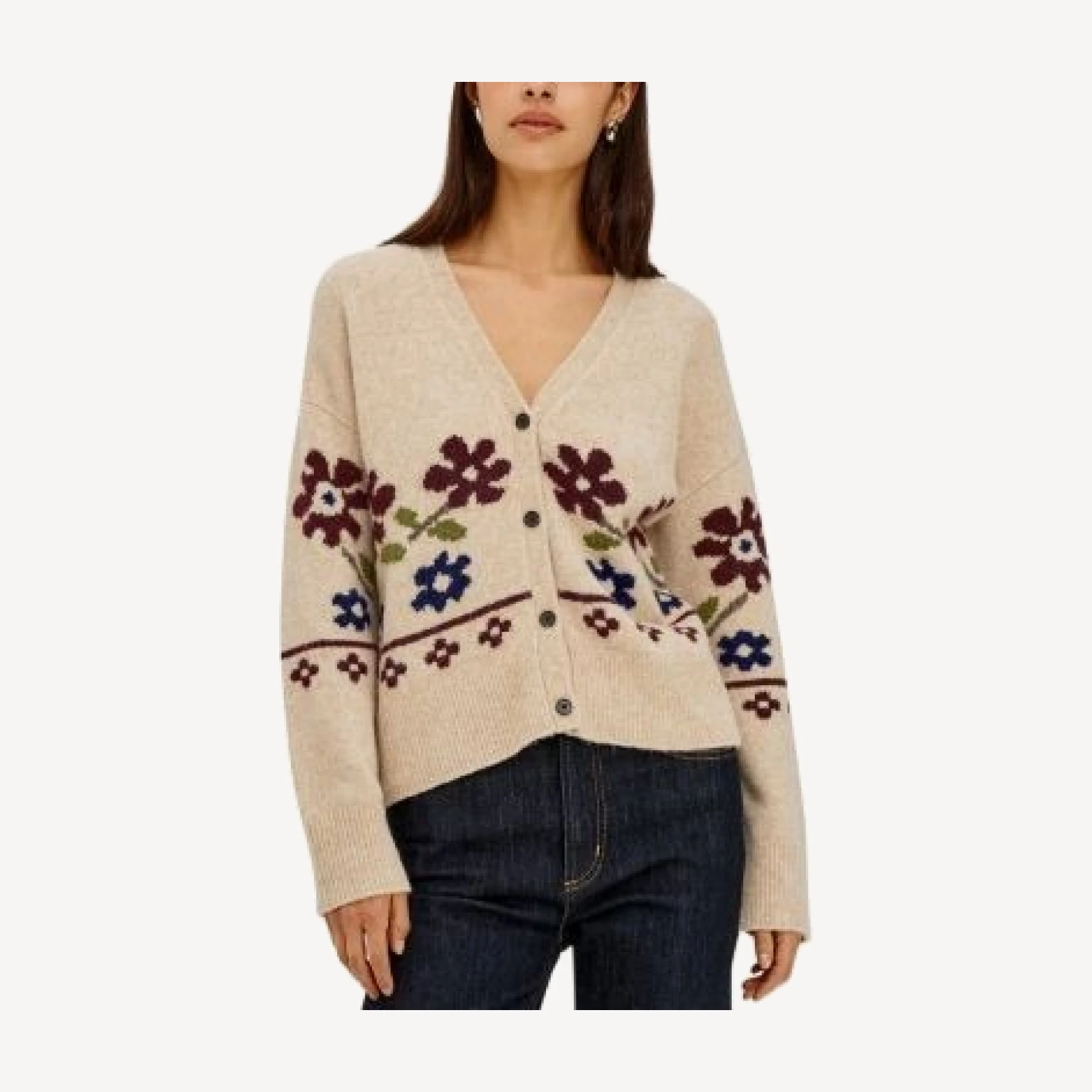 Rails Saffron V Neck Cardigan Sweater