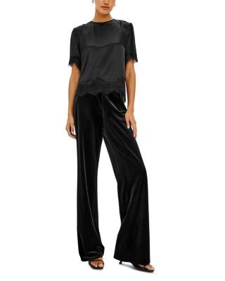 Rails Sonora Lace Trim Short Sleeve Top