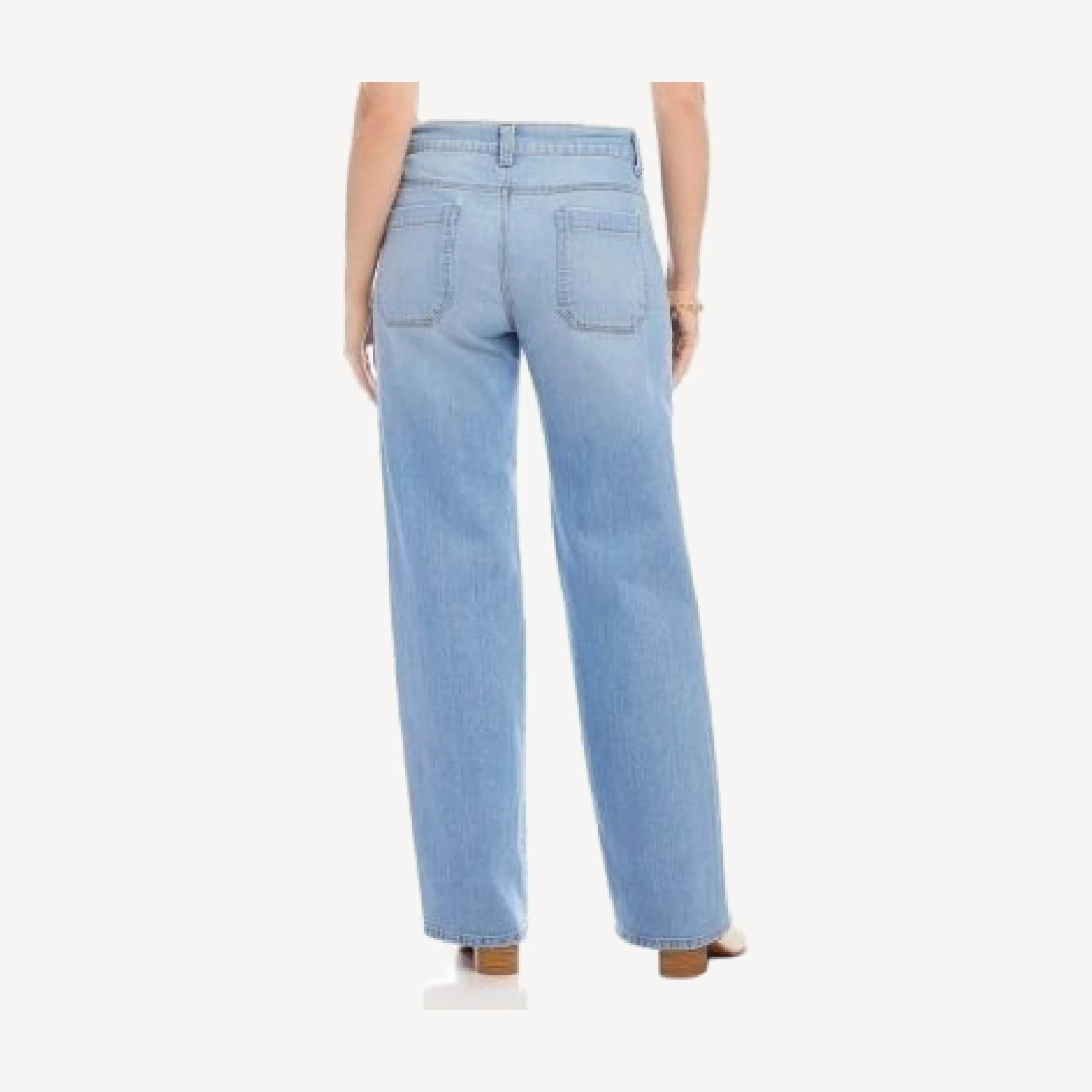 Karen Kane Lauren Patch Pocket Jeans in Light Blue