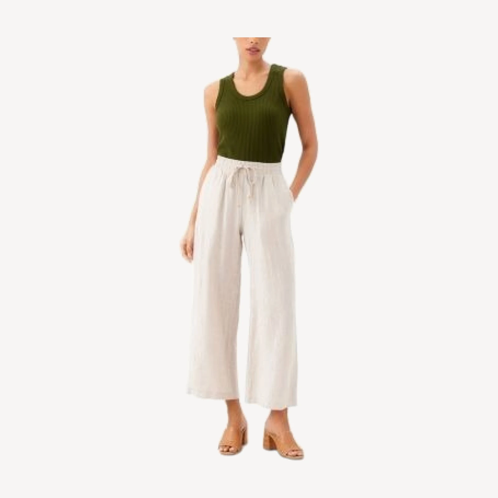 Karen Kane Drawstring Linen Pants