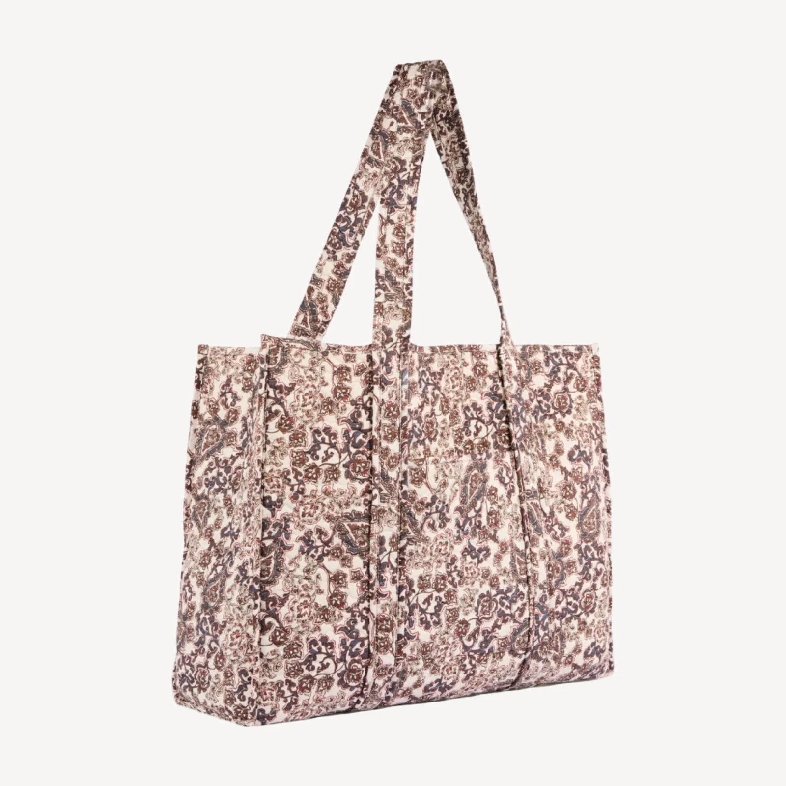The Quilted Tote Bag - Chedworth Paisley Brown