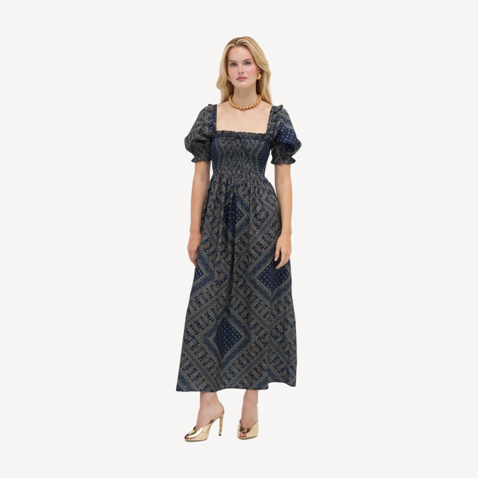 The Scarlett Nap Dress - Carnaby Scarf Navy