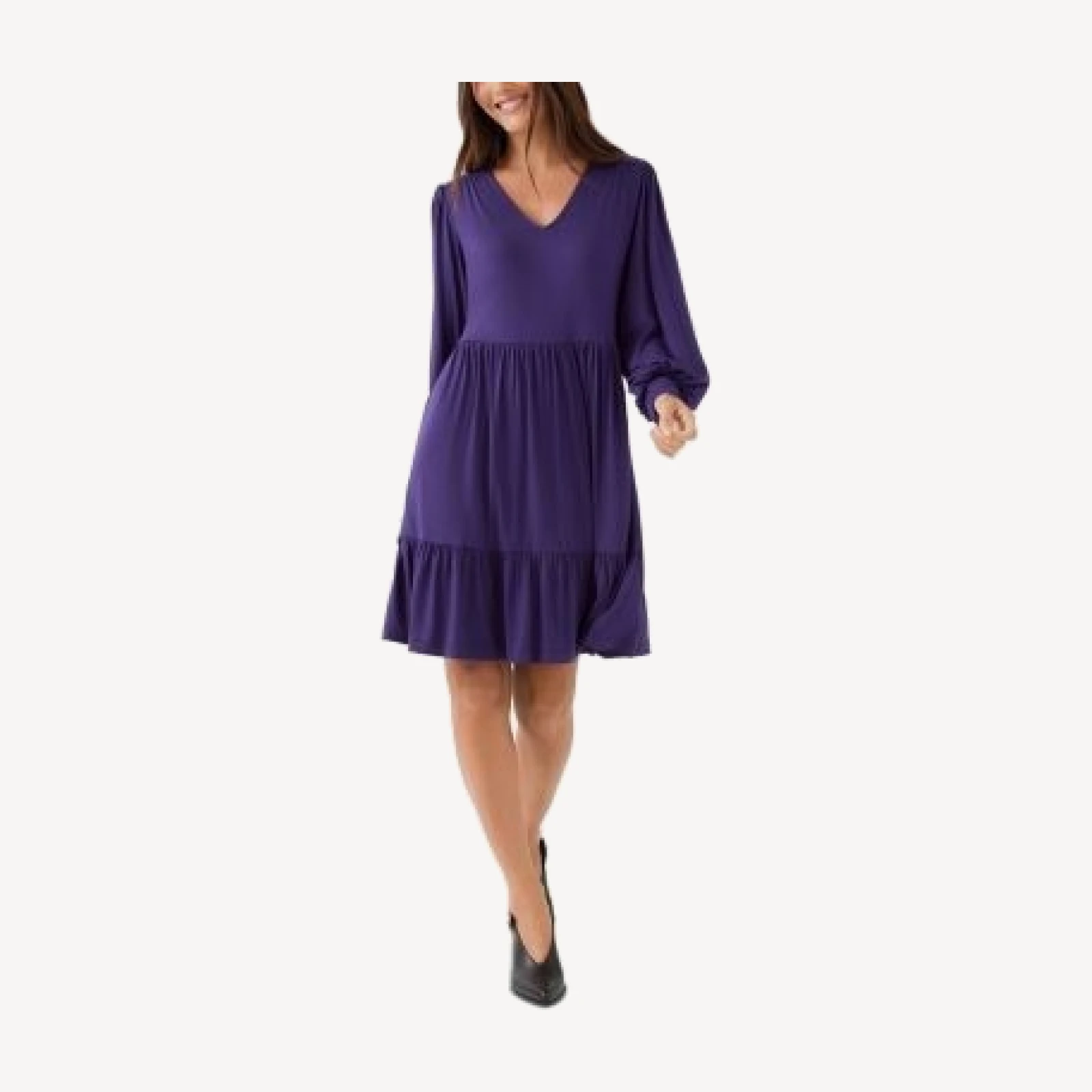 Karen Kane Long Sleeved Tiered Dress