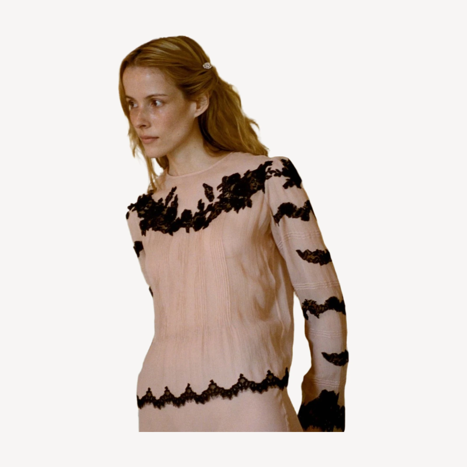 ALBERTINE ANNIVERSARY TOP -- SOFT PEACH