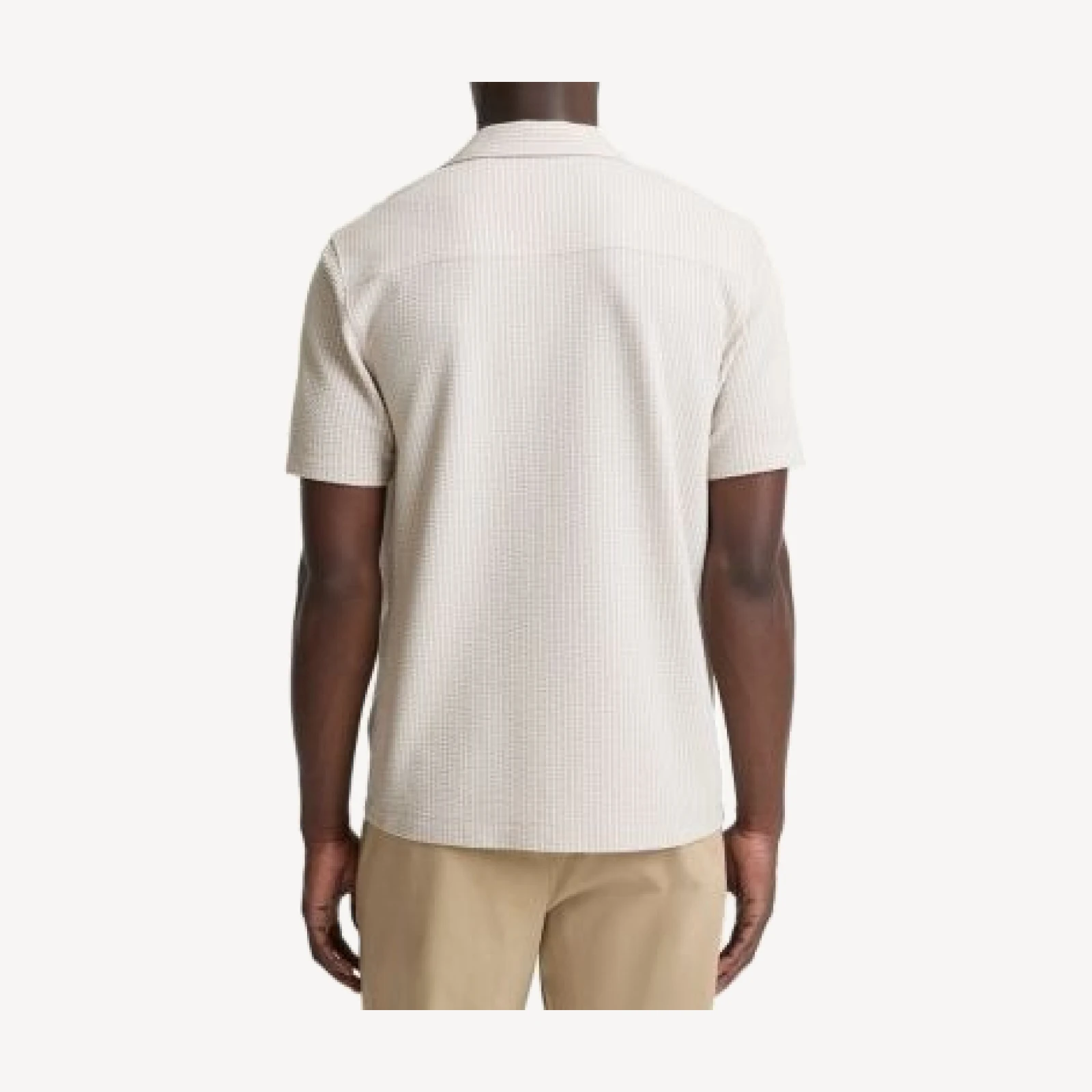 Vince Seersucker Stripe Short Sleeve Cabana Shirt