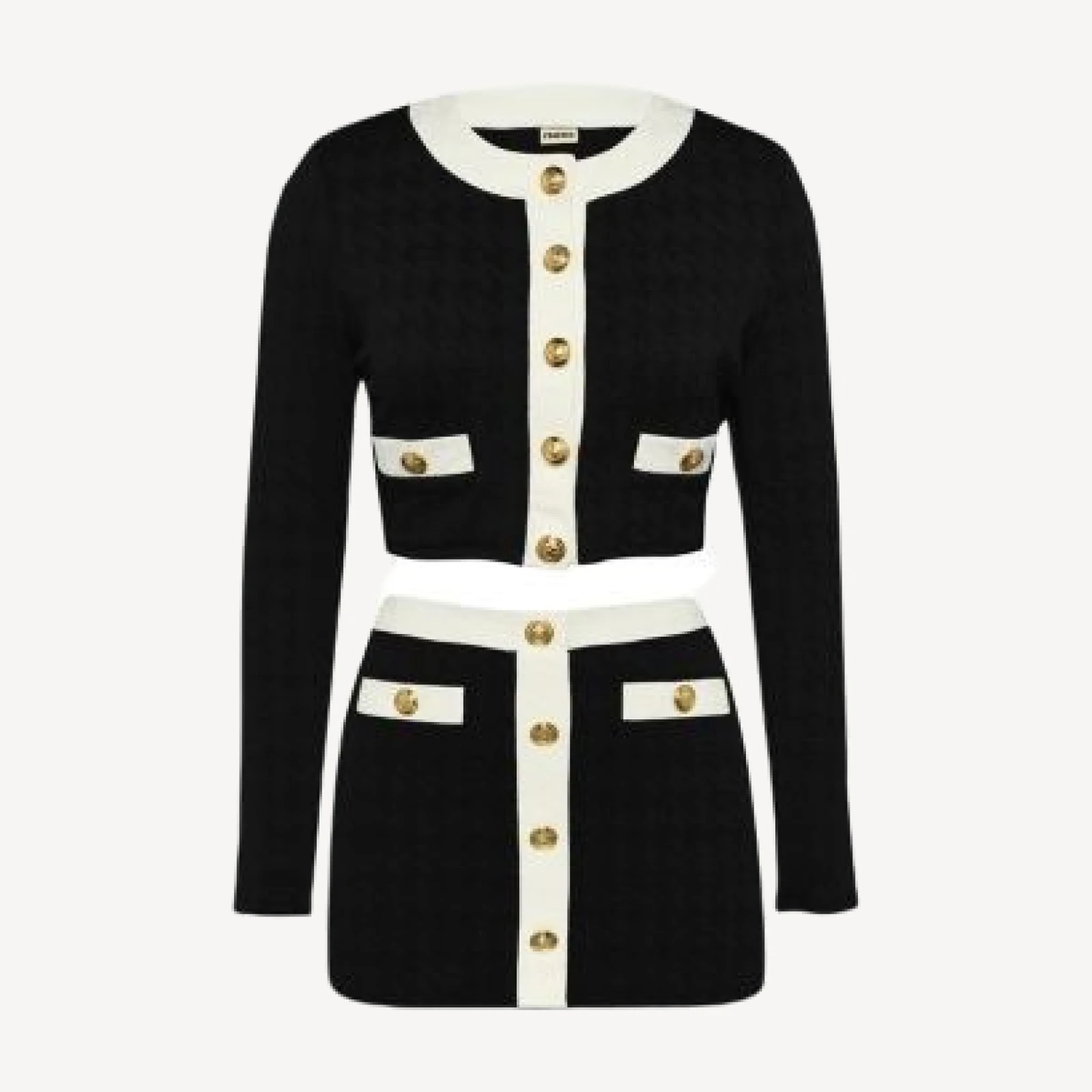 L'Agence Adaline Color Blocked Swim Cover-Up Cardigan