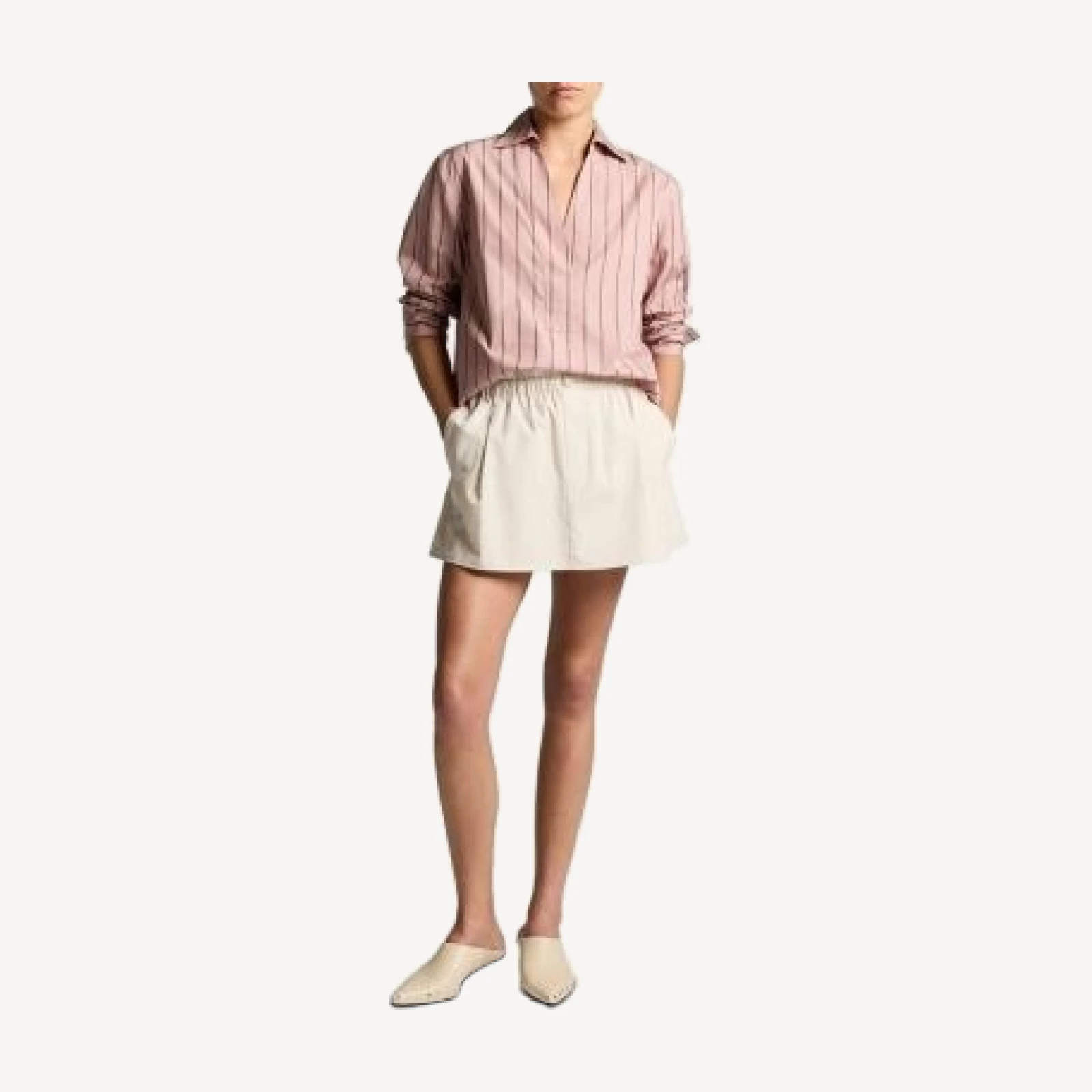 Vince Relaxed Long Sleeve Popover Shirt