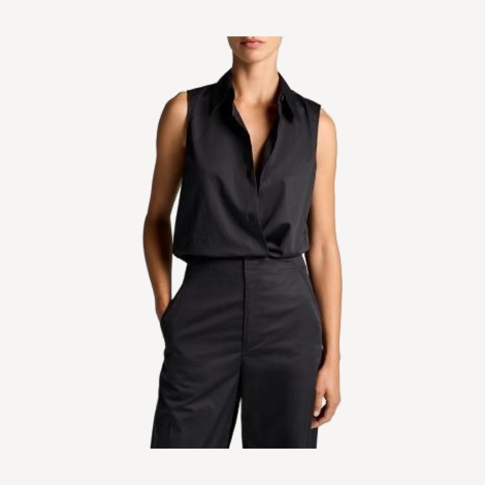 Vince Button Front Sleeveless Top