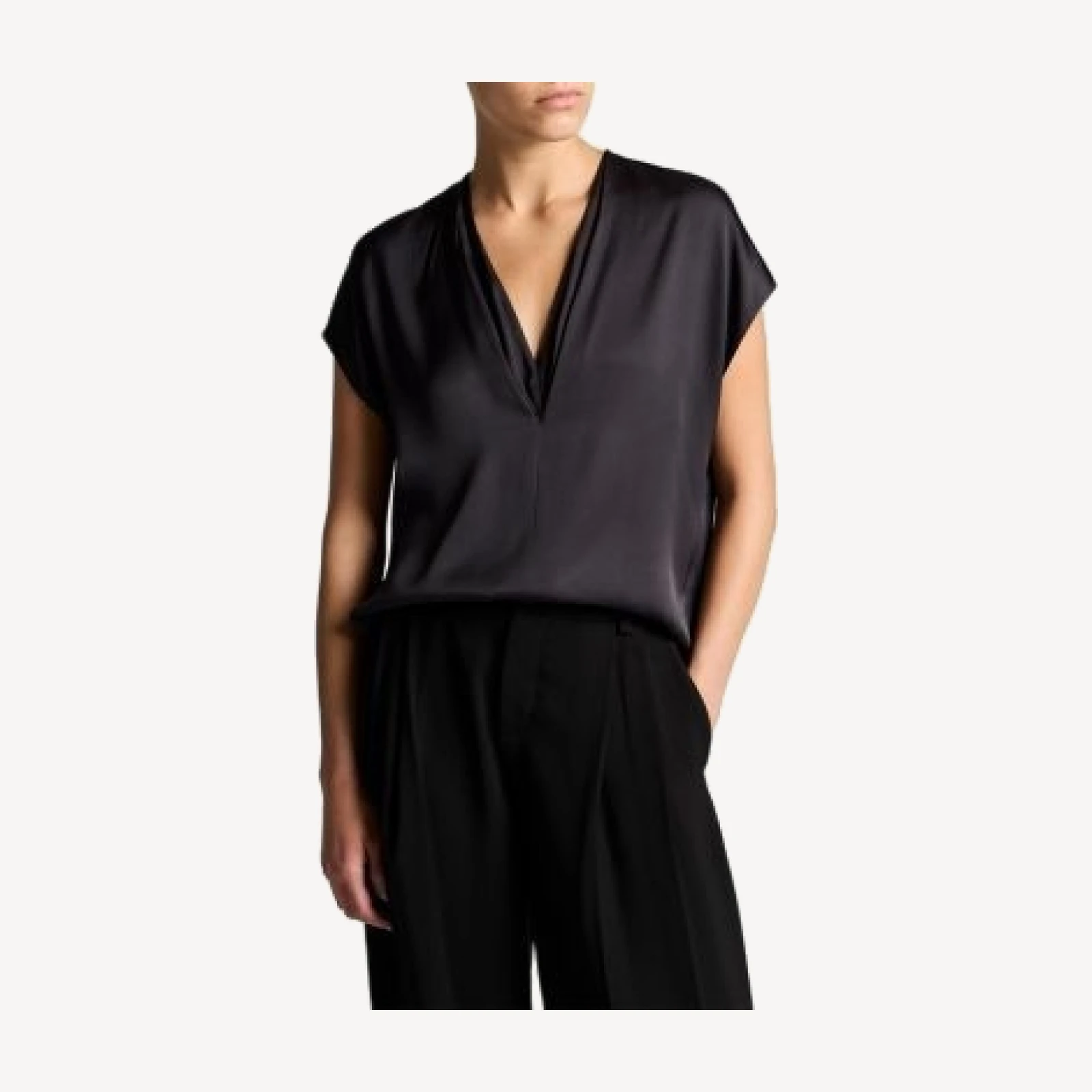 Vince Double V Neck Top
